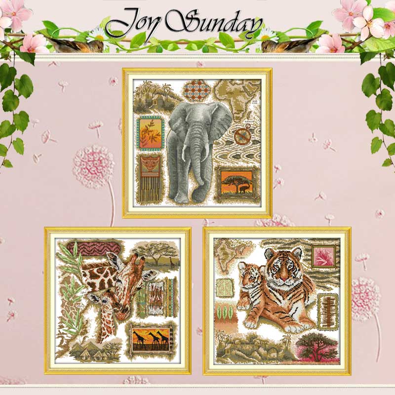 Embroidery Tas - Afrikanische Tiere Gezählt Kreuz Stich 11