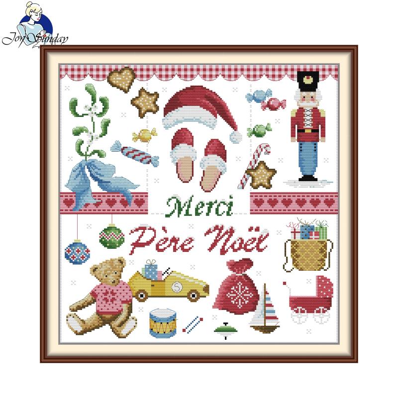 Embroidery Xmas Ornaments - Kreuzstich-Set „Danke, Weihnachtsmann“ Joy Sunday 11/14/16CT