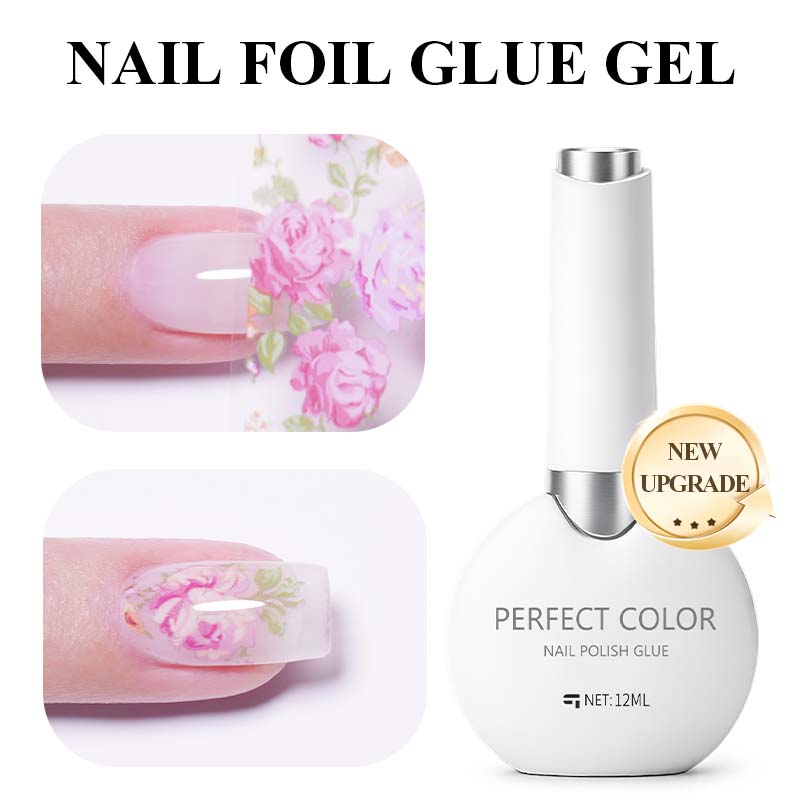 Transfer Paper Carbon - PERFECT COLOR 12ml Nagelfolien-Klebegel, Hochhaftender Transfergel