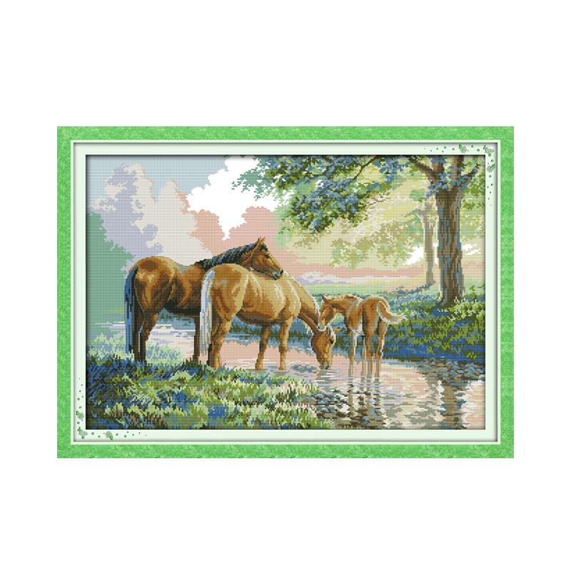Embroidery Tas - Freude Sonntag Kreuz Stich Kit Gestempelt