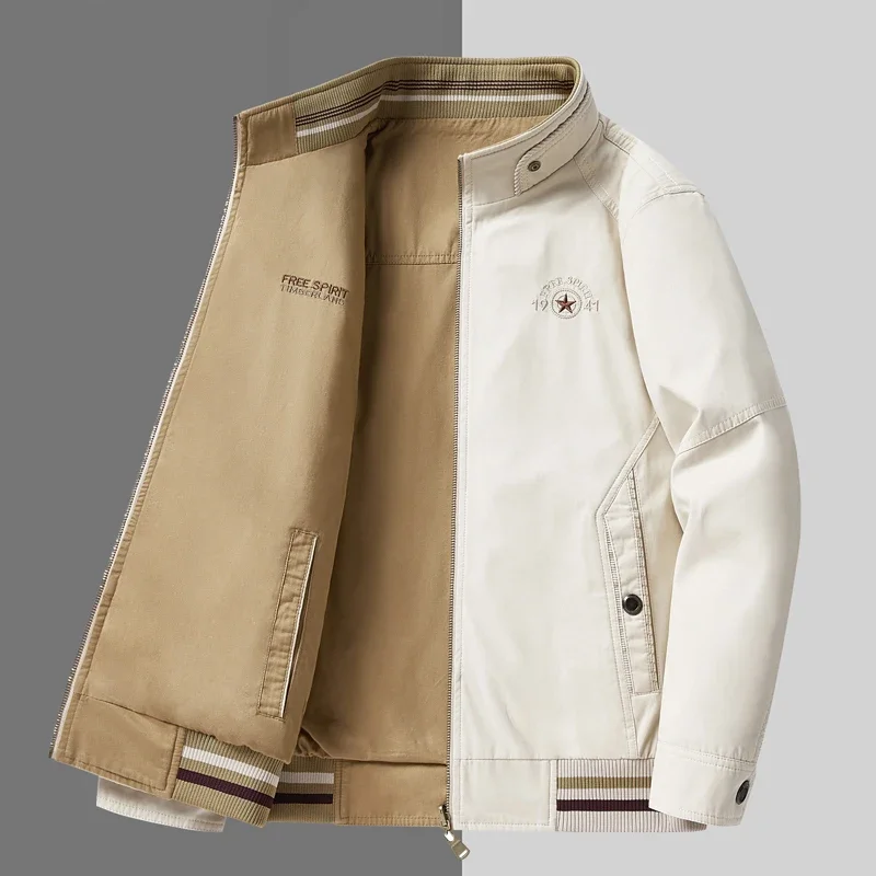Embroidery Letter M - Frühling und Herbst Neuer Stil Herrenjacke