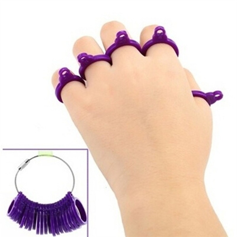 Embroidery Ring Sizes - Plastik-Ringgrößenmessgerät, abnehmbares Ringgrößenmesswerkzeug, Schmuckmessgerät