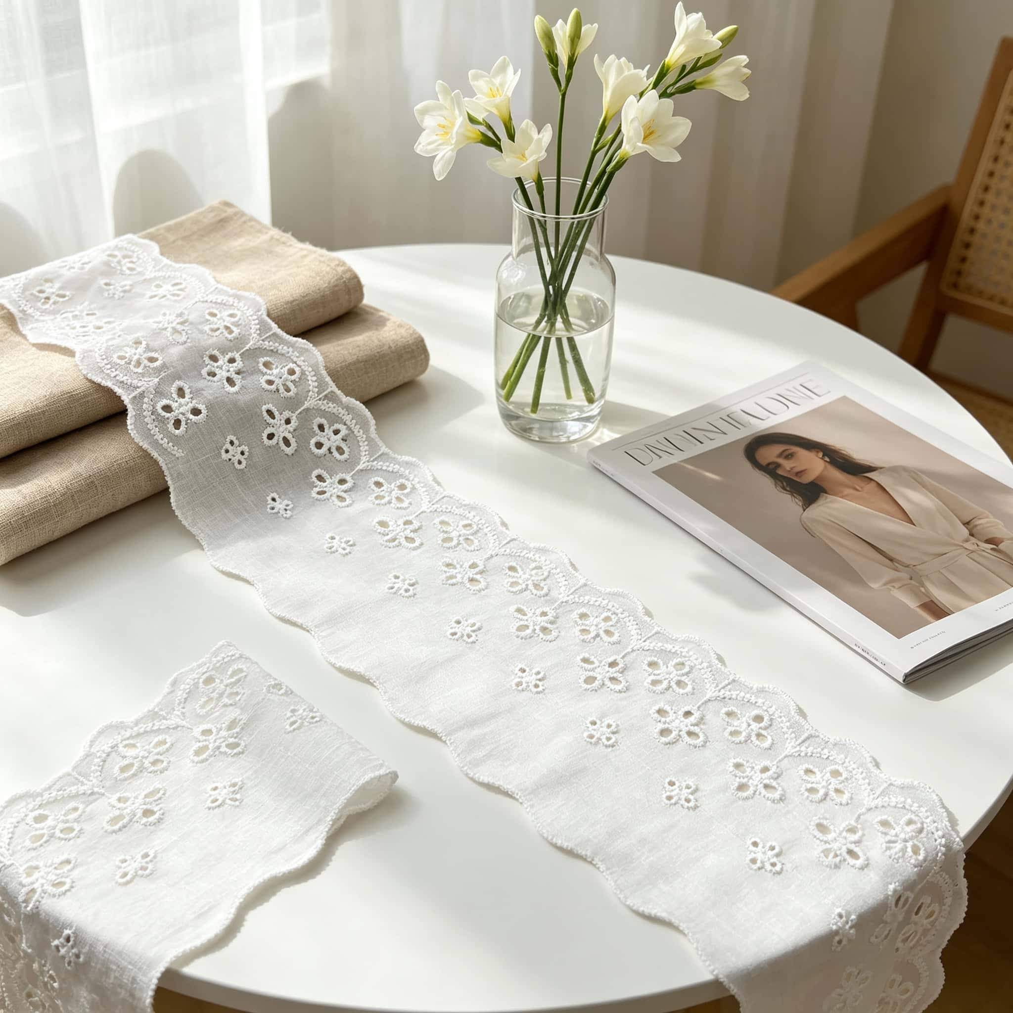 7,5 cm Baumwoll-Ösenband 4/16  – Embroidery Eyelet Bewertung und Preis