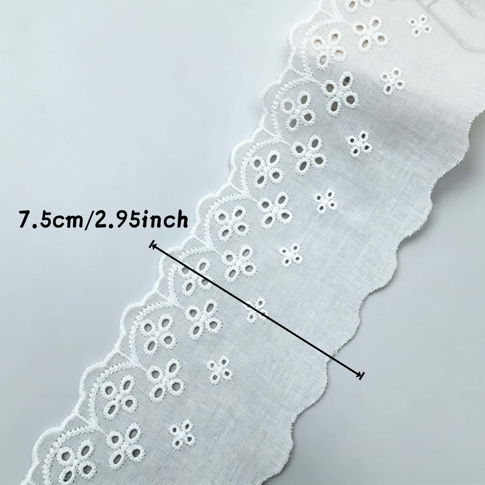 7,5 cm Baumwoll-Ösenband 4/16  – Embroidery Eyelet Bewertung und Preis