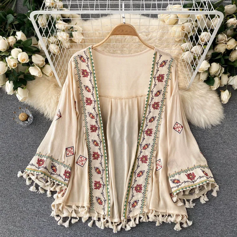 Sommer frauen Hemd Böhmischen  – Embroidery On Shirt Bewertung und Preis
