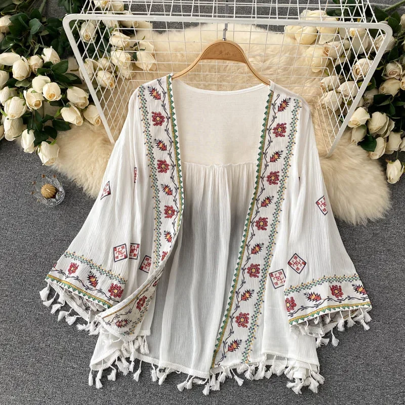 Sommer frauen Hemd Böhmischen  – Embroidery On Shirt Bewertung und Preis