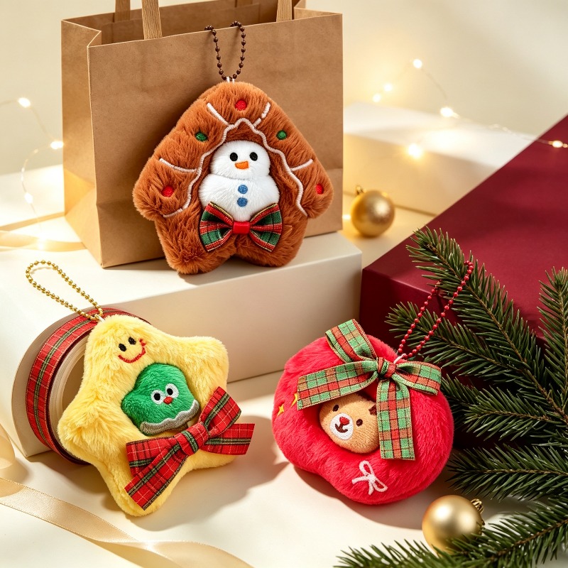 3er-Pack Plüsch-Weihnachtsorna – Embroidery Xmas Ornaments Bewertung und Preis