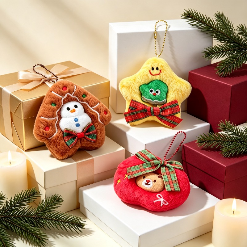 3er-Pack Plüsch-Weihnachtsorna – Embroidery Xmas Ornaments Bewertung und Preis