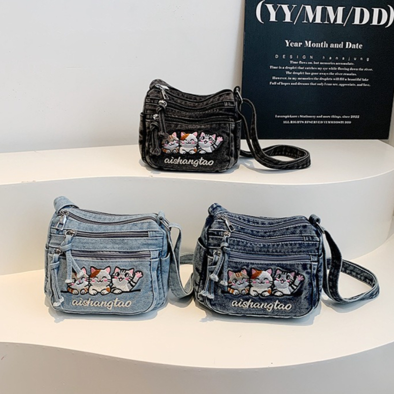 Niedliche Koreanische Umhänget – Embroidery Cat Bewertung und Preis