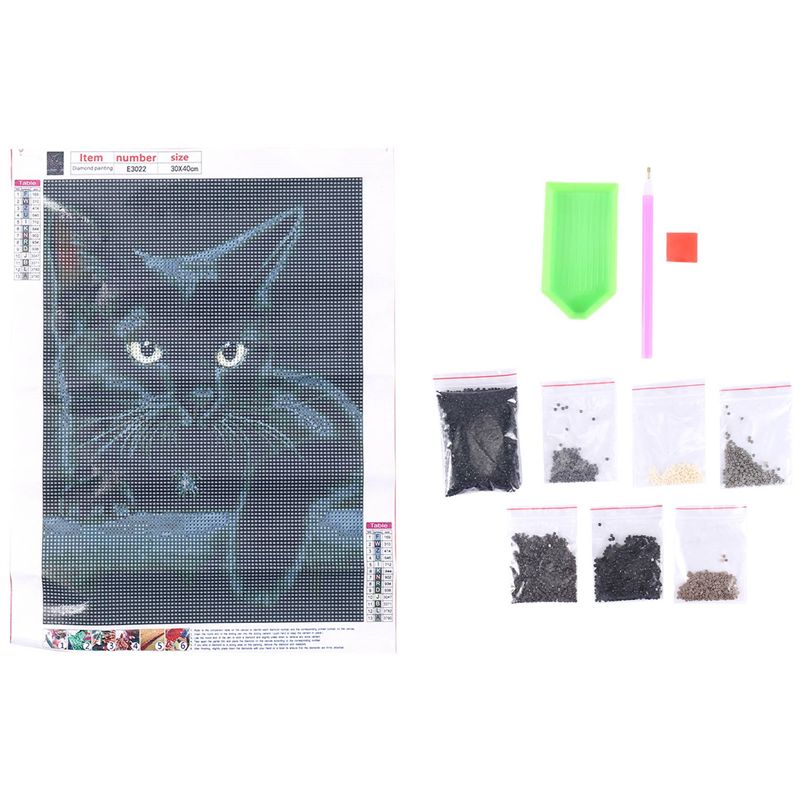 A84X-Tiermotiv Schwarze Katze  – Embroidery Cat Bewertung und Preis
