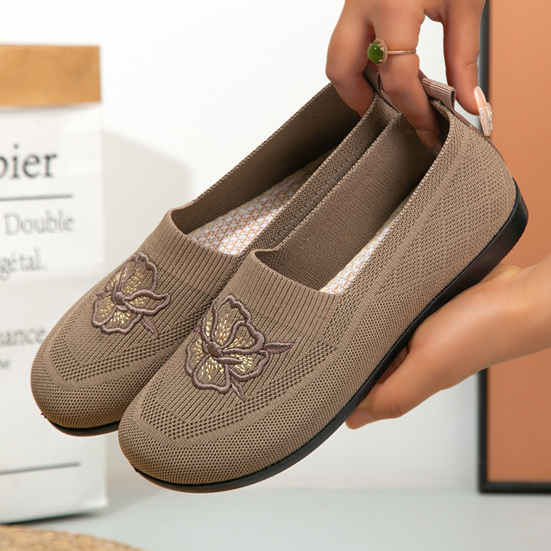 Damen-Strick-Slipper mit Blume – Embroidery Knit Bewertung und Preis