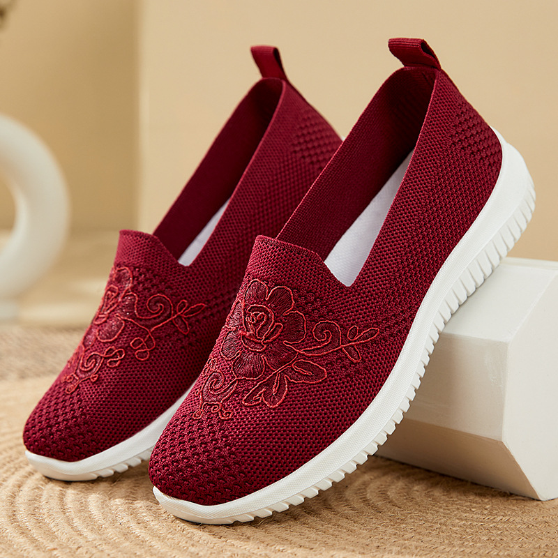 Slip-On-Schuhe mit Blumenstick – Embroidery Knit Bewertung und Preis