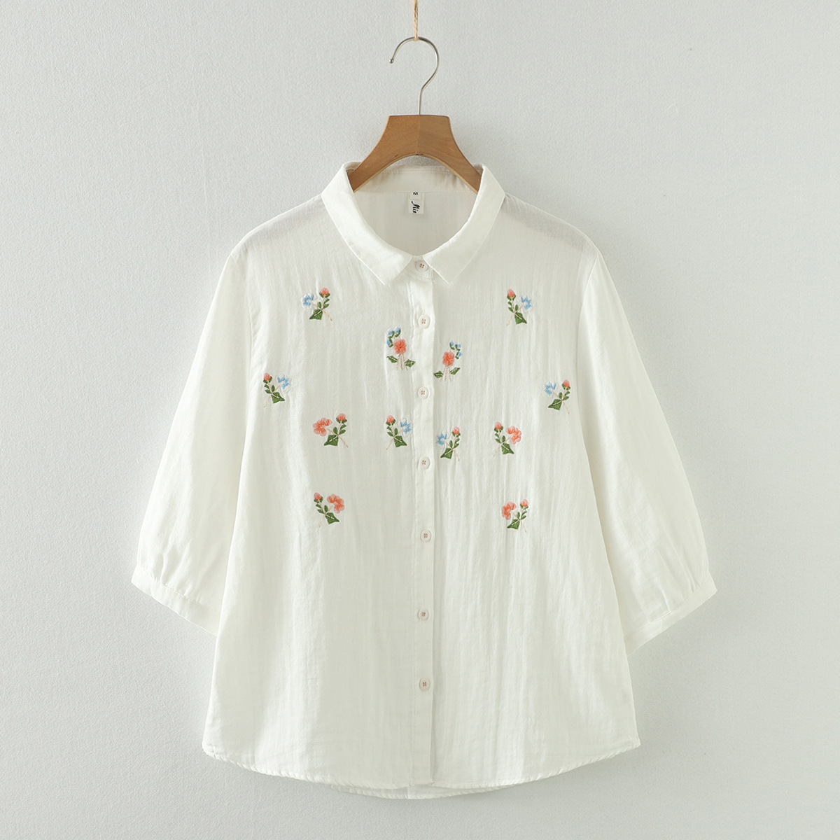 Neues Sommer-Baumwollgarn-Hemd – Embroidery On Shirt Bewertung und Preis
