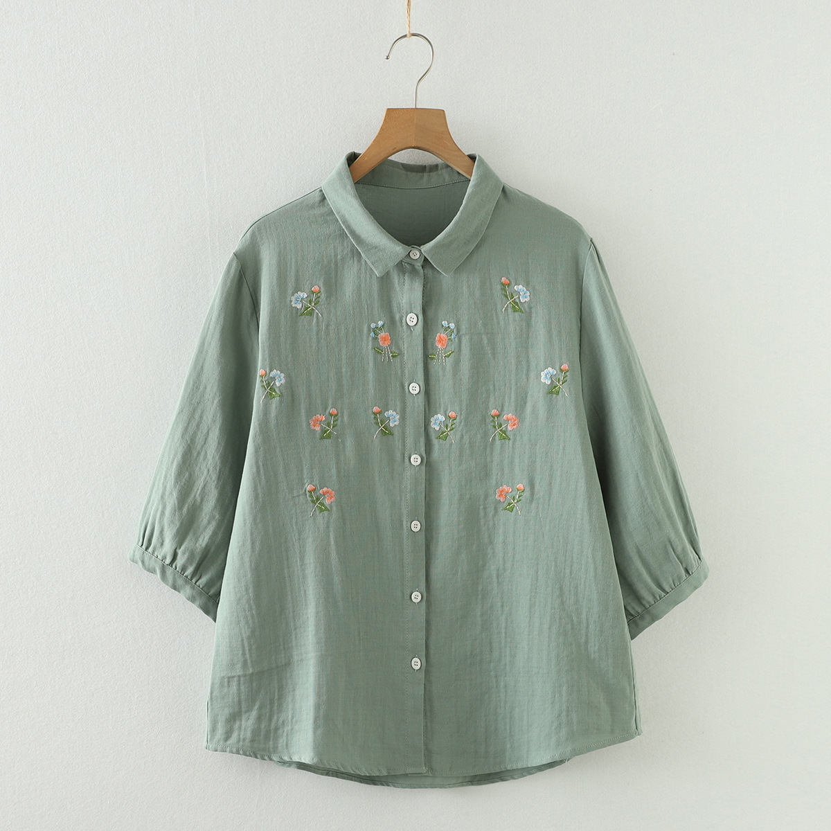 Neues Sommer-Baumwollgarn-Hemd – Embroidery On Shirt Bewertung und Preis