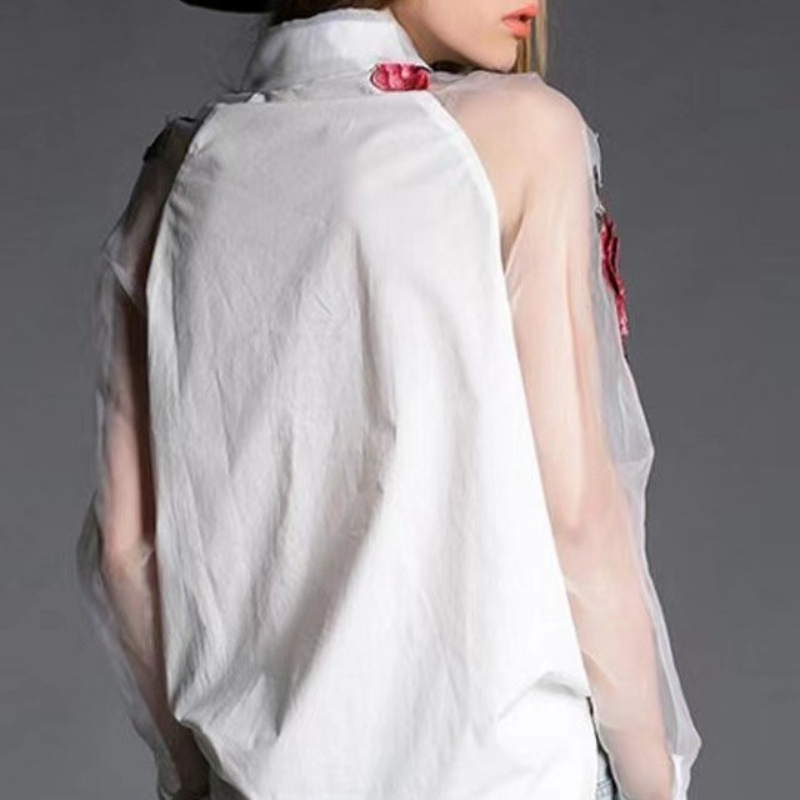 Damenmode Blumenstickerei Chif – Embroidery On Shirt Bewertung und Preis