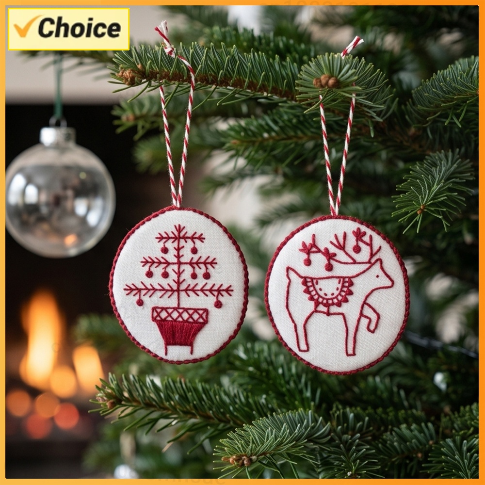 Weihnachts-Stickset mit Werkze – Embroidery Xmas Ornaments Bewertung und Preis