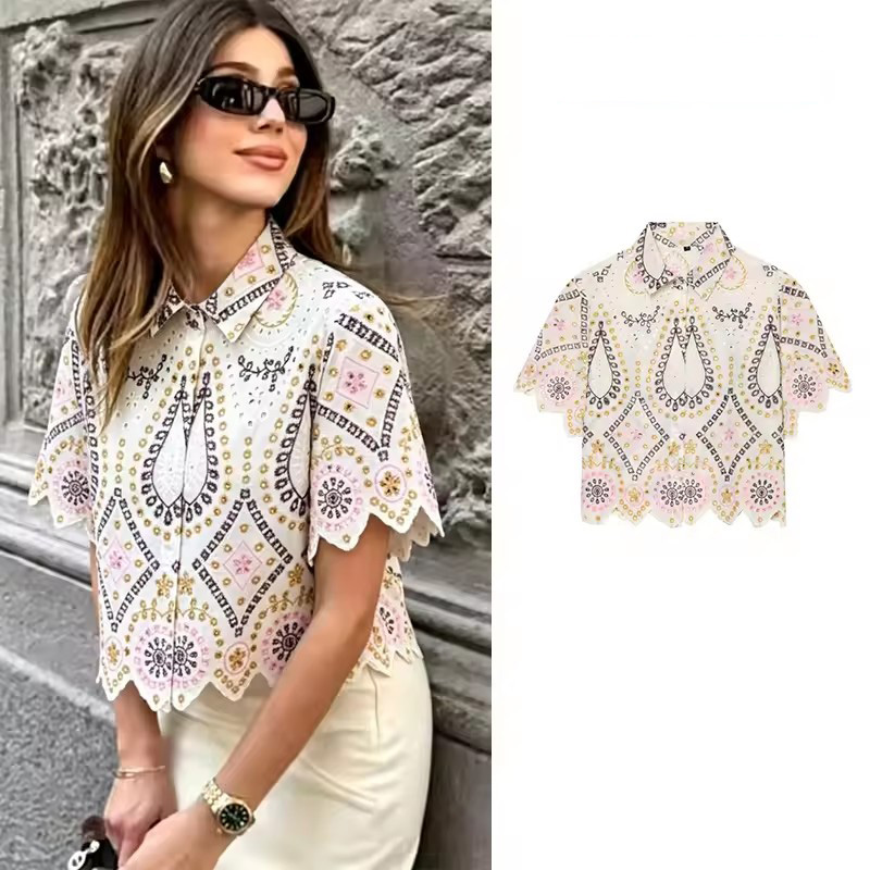 PRINTKAOIR Damen-Bluse mit aus – Embroidery Eyelet Bewertung und Preis