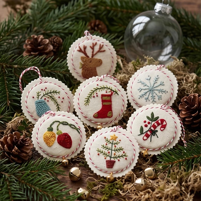 Weihnachts-Stickset für Anfäng – Embroidery Xmas Ornaments Bewertung und Preis