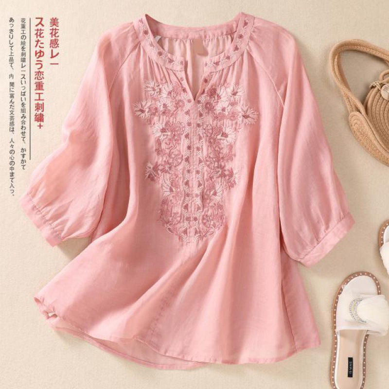 Vintage Leinen bestickte Bluse – Embroidery On Shirt Bewertung und Preis