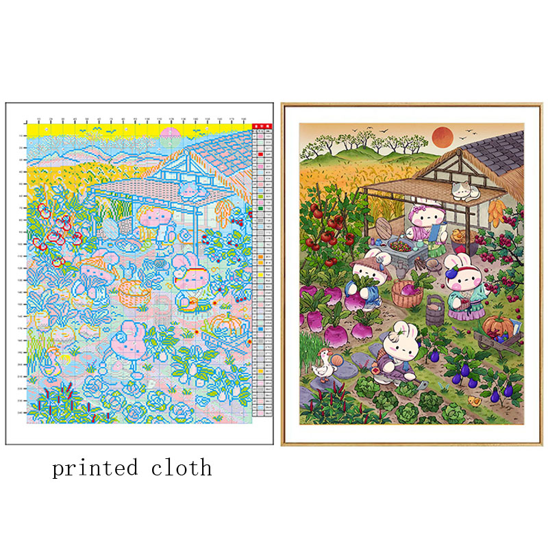 Herbstgarten-Kaninchen-Handarb – Embroidery Job Bewertung und Preis