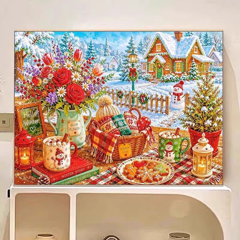 9CT 14ct Winter-Motiv-Kreuzsti – Embroidery Job Bewertung und Preis