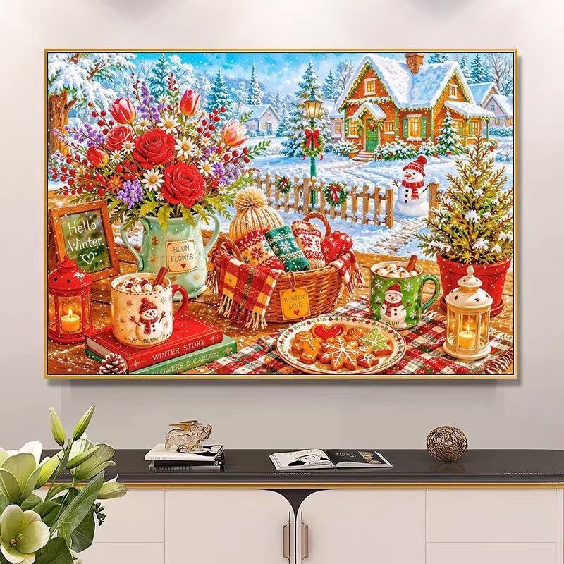 9CT 14ct Winter-Motiv-Kreuzsti – Embroidery Job Bewertung und Preis